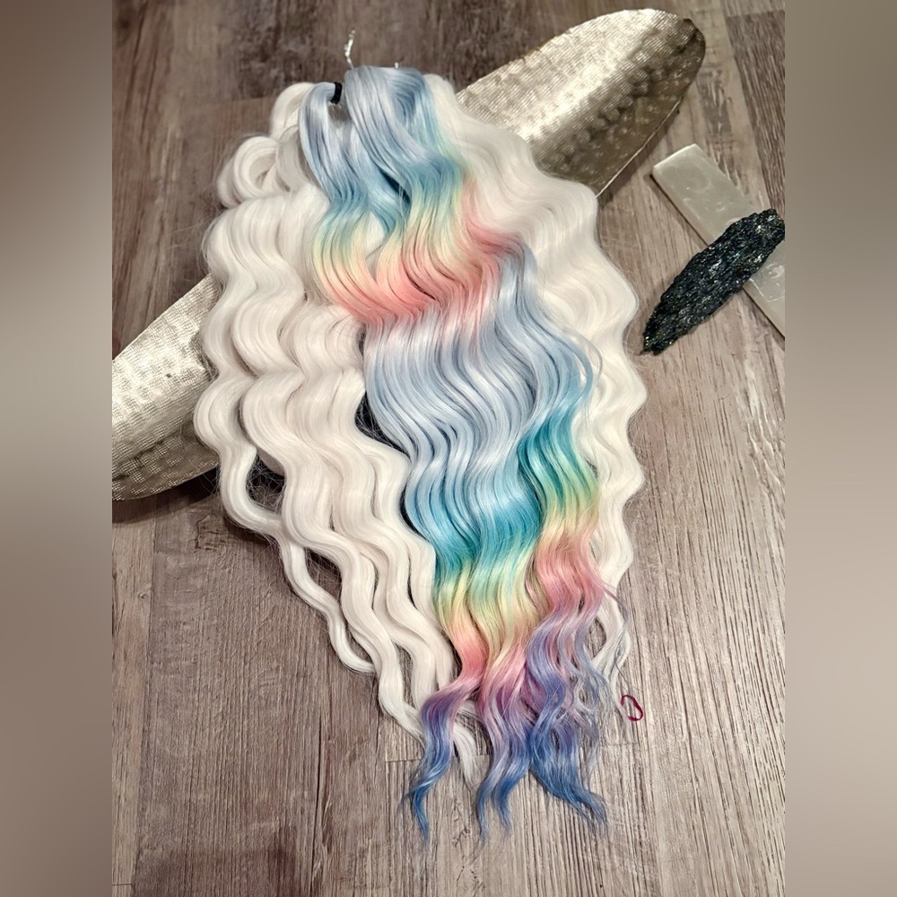FULL SET Boho Barbie Locs BRUSHABLE Anna Curl/Wave PRIDE Synthetic Dreads - Picture 5 of 10